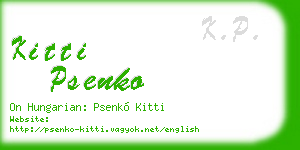 kitti psenko business card